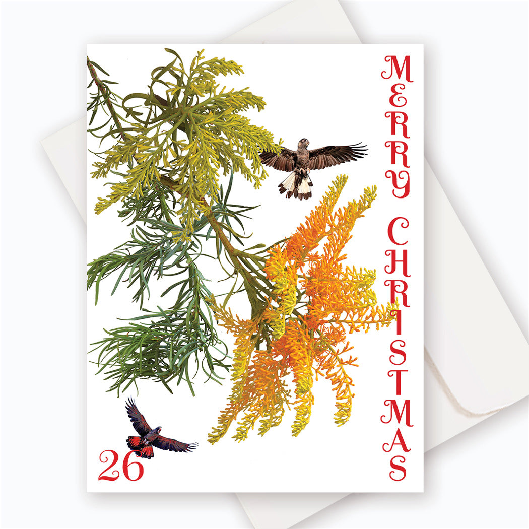 X006MC West Australian Christmas Tree with Cockatoos.